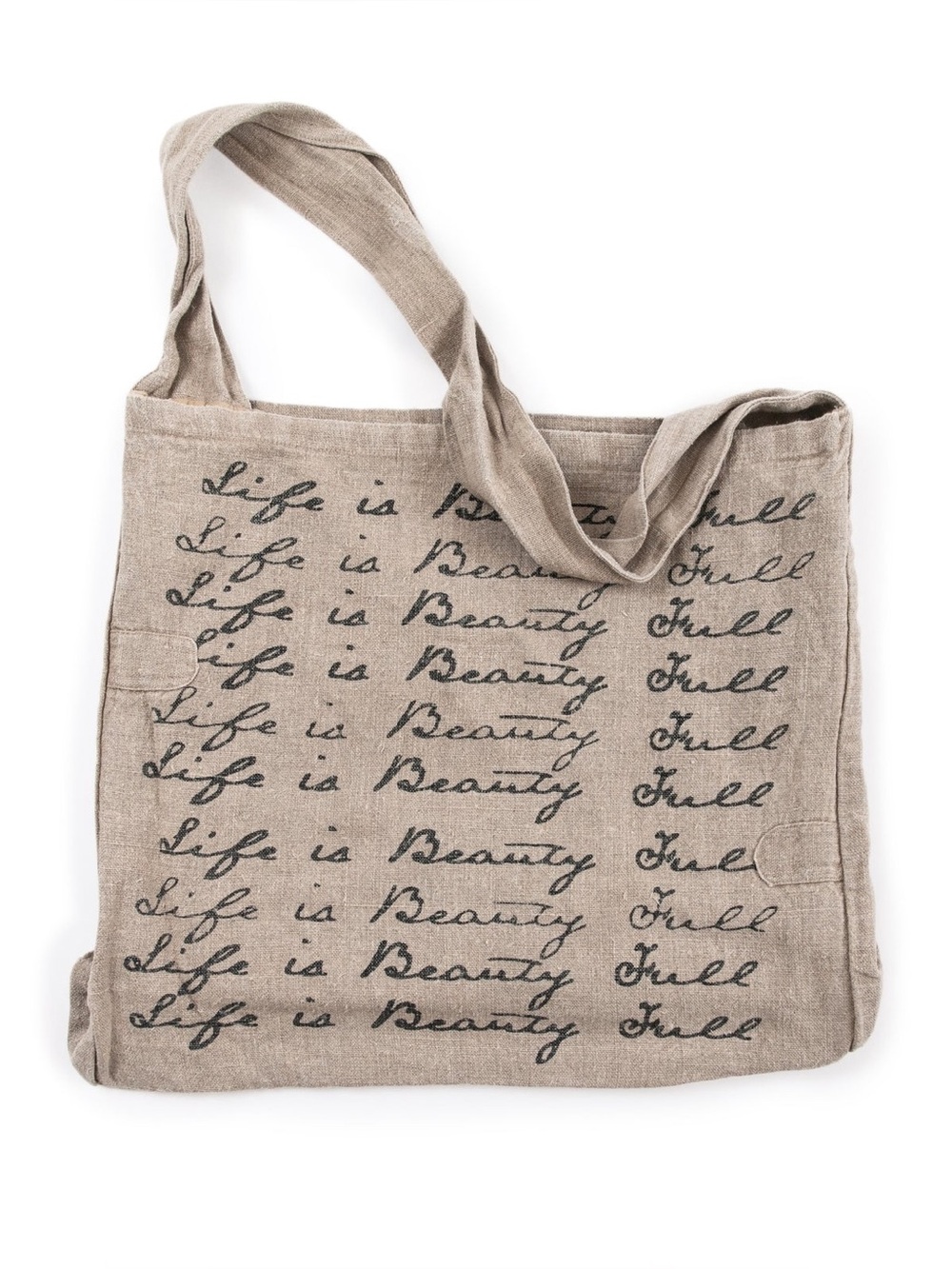 Sugarboo & Co Life is Beauty Full Messenger Cotton/Linen Tote Bag